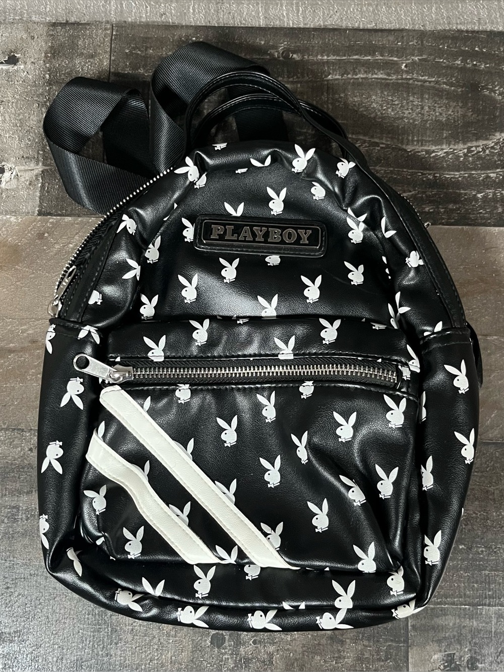 All Over Print PLAYBOY White Bunny Mini Backpack New Without Tags